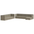 thumbnail image 2 of vidaXL 9 Piece Garden Lounge Set with Cushions Grey Poly Rattan, 2 of 5