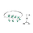 thumbnail image 4 of Peaceful Elegance Olive Branch w/ Green Turquoise Inlay Sterling Silver Ring-6, 4 of 5