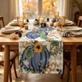 thumbnail image 4 of SLYNSHome Thanksgiving Pumpkin Table Runner, Fall Botanical Print Table Flag, Harvest Holiday Tablecloth for Dining Room Kitchen Home Party Decor, 4 of 6
