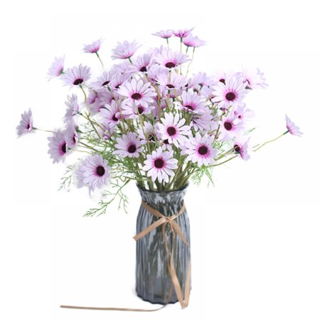 Artificial Daisies Flowers Outdoor UV Resistant 5 Bundles Fake Daisies for Window Box Hanging Planter Farmhouse Indoor Outside Decor