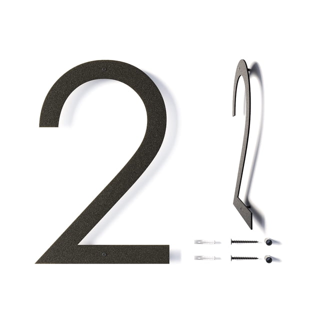 Números para casa REINCARVATION de metal negro antióxido de 30 cm
