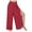 Red, variant on Babysbule Pants for Women Women's Solid Cotton Linen Loose Wide Leg Pants Solid Elastic Waist Split Pants