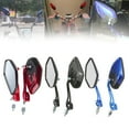 thumbnail image 6 of Huhudde 2Pcs Motorcycle Motorbike Rear View Side Mirrors Black 8mm 10mm for Motorbike, 6 of 19
