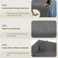 thumbnail image 4 of GJQ Modular Sectional Sofa 3-Seater Couch,for Living Room, Bedroom, Apartment(Corduroy,Gray), 4 of 8