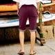 thumbnail image 5 of Pantalones Sueltos de Pierna Ancha para Mujeres Pantalones Cortos Sueltos Elásticos Casuales Pantalones de Pierna Ancha Recta con Bolsillo, 5 of 7