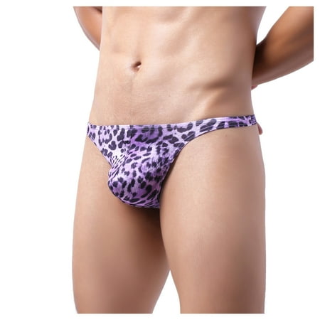 

YUEHAO underwear women Men Fashion T-back Thin Thong Low-Waisted Soft Briefs Underpants Underwear Purple L