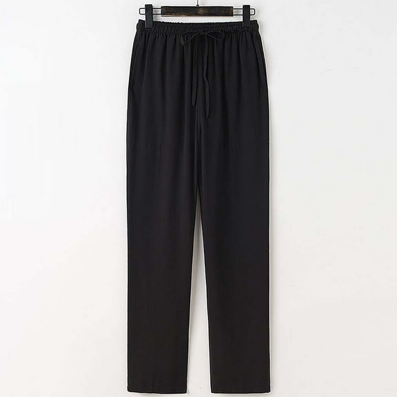 Qepwscx Plus Size Mens Pants Light Loose Elastic Waist Drawstring Wide Leg Pants Casual Beach Yoga Trousers Summer Outdoor Lightweight Pants for Men Relaxing Fits M-XXXXXL