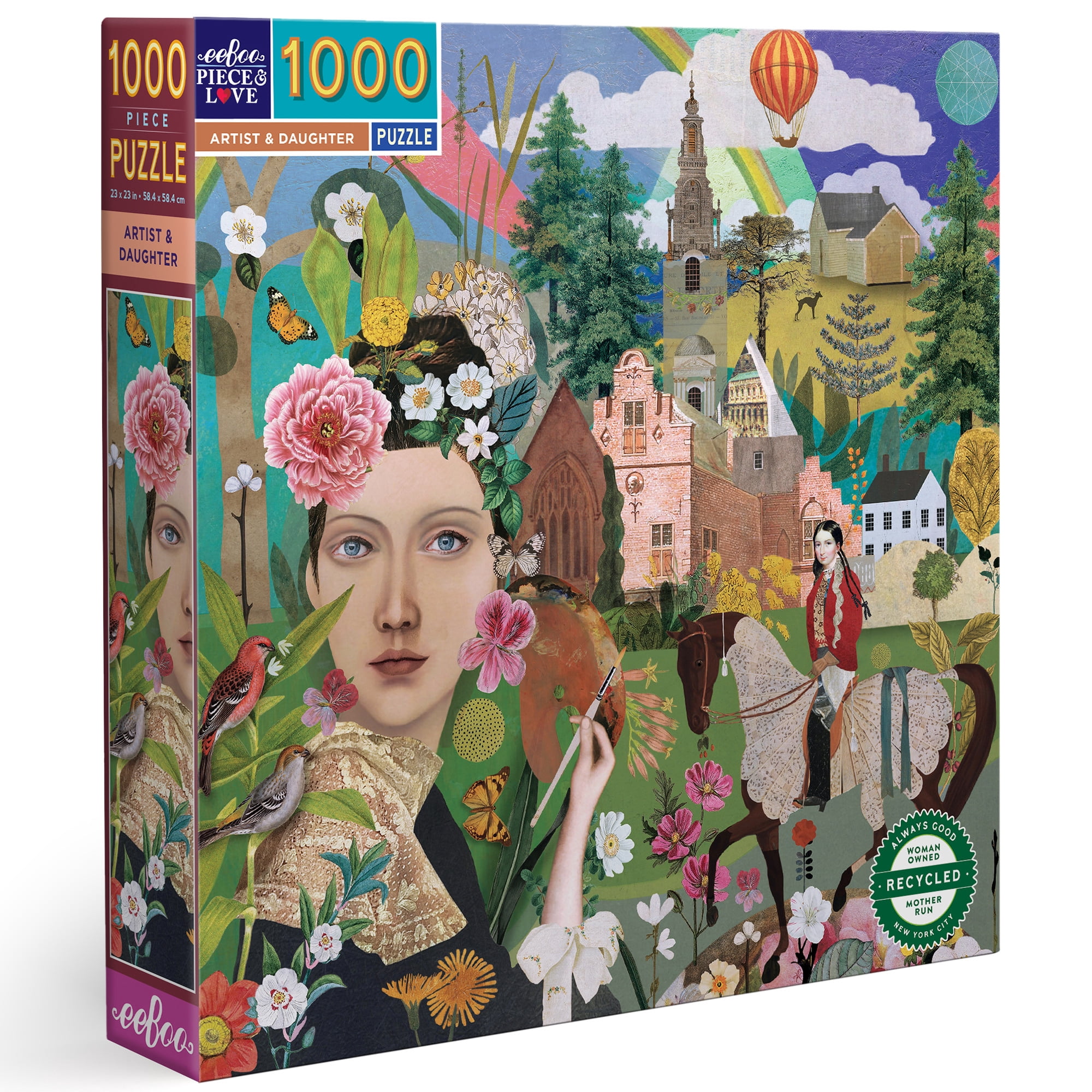 Puzzle De 1000 Piezas Lunch By The Sea De EeBoo | Escena De Playa Con 58.5x58.5 Cm, Cartón Reciclado Y Tintas Vegetales