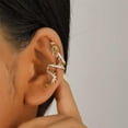 thumbnail image 2 of Punk Dragon Cuff Earring Gold Dragon Cartilage Earring Ancient Dragon Ear Crawler Earring Metal Dragon Climber Earring Jewelry for Women, 2 of 13