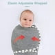 thumbnail image 4 of Envoltorio para bebé con gorro Paños para eructar para bebés recién nacidos hechos de cómodo algodón orgánico, saco de dormir para bebés de 0 a 3 meses, 4 of 8