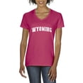 thumbnail image 1 of Artix - Women's T-Shirt V-Neck Short Sleeve, up to Women Size 3XL - Wyoming Cheyenne, 1 of 5