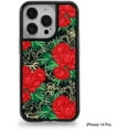 thumbnail image 3 of ZERO GRAVITY Crimson Phone Case for iPhone 14 & 14 Pro - Clear Phone Case with Embroidered Design, Shockproof Protective Clear Case with Raised Corners - Drop Tested, 360 Protection, 3 of 6