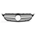 thumbnail image 3 of Black/Silver Front Grill Front Bumper Racing Grill For Mercedes For Benz C Class W205 C200 C250 C300 C350 2015-2018 Body Kit, 3 of 7