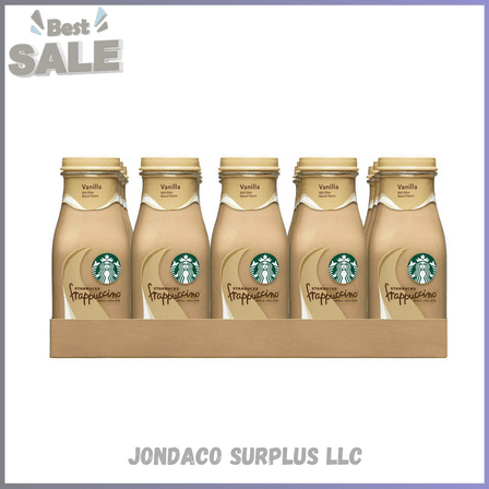 Starbucks Frappuccino Vanilla Iced Coffee, 9.5 oz, 15 Pack Bottles
