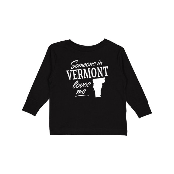 Inktastic Someone in Vermont Loves Me Boys or Girls Long Sleeve Toddler T-Shirt