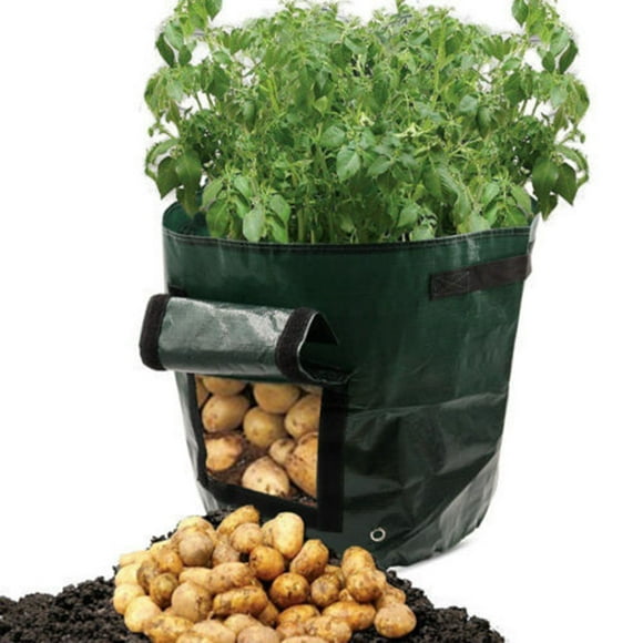 LSLJS Potato Planter Pe Container Bag Pouch Plant Growing Pot Side Window, Grow Bag on Clearance