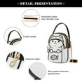 thumbnail image 4 of FORMRS Crossbody Bag for Women Quilted Travel Shoulder Cell Phone Purse with Chain Strap Handbag, Cute Chubby Cat, 4 of 7