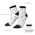 thumbnail image 6 of Rocae Hand Drawn Rabbit for Premium Adult Socks,Comfortable, Breathable, and Durable Socks, Perfect for Everyday Wear, 6 of 7
