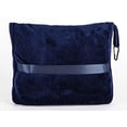 thumbnail image 2 of Tít. prod.: Manta Viaje BlueHills 2 unid. en Bolsa, Almohada, Manta Avión para Dos con Funda Almohada, Correa Eq. Ma, Clip Mochila, Mantas Grandes Compactas Viajar (Azul Marino T011), 2 of 3