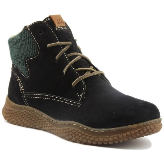Josef Seibel Amelie 09 Women's Lace Up Leather Casual Ankle Boot In Navy Size 5