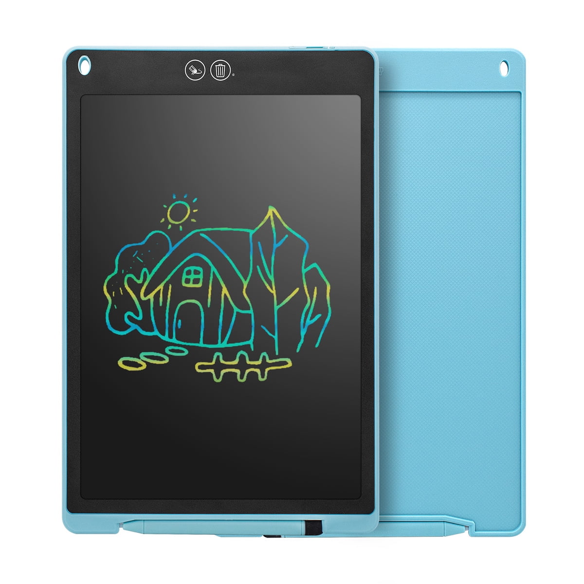 Kids Color Drawing pad 10inch LCD Writing Tablet with Colouful Handwriting Doodle Board with Stylus and Digital Screen Lock,Fun Create Customize Orange colouful Ideal Home School, 