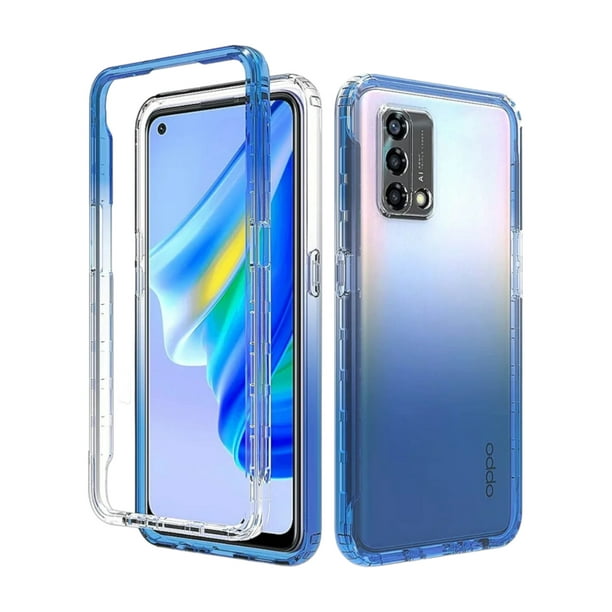 Funda 360 Degradada Uso Rudo Cely Vesmir Para Oppo RENO 6 LITE Azul Más 2 Micas De Pantalla