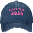 thumbnail image 1 of Girls Trip 2026 hat Funny Girls Weekend Denim Cap, 1 of 6