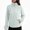 Mint Green, variant on Women's Zipper Jacket, Long Sleeve with Pockets Lightweight Winter Casual Padded Jacket Green L