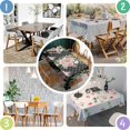 thumbnail image 3 of Pioneer Flower Floral Print Pattern Rectangle Tablecloth 60"x102",Waterproof Polyester Rectangle Table Cloth, Wipeable Spillproof Polyester Tablecloth for Dining, Camping, Indoor and Outdoor, 3 of 6