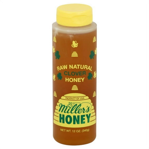 Miller's Raw Natural Clover Honey, 12 oz