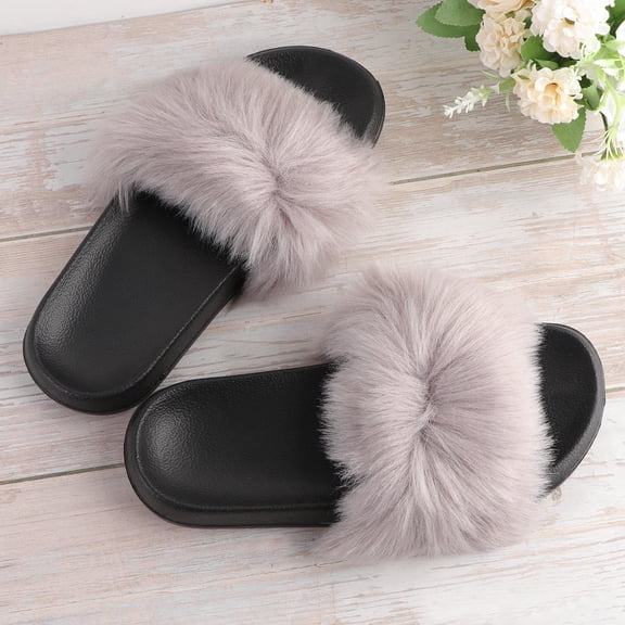 WHAMVOX Woman Mom Slippers Women's Sturdy Slippers Miss 23.50X8.20X2.00CM Light Grey