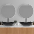 thumbnail image 2 of FULLWATT Bathroom Vessel Sink Black Ceramic Vessel Sink For Bathroom Rectangle Ceramic Vessel Sink with Faucet & drainer set 18.89" Vessel Sink, 2 of 11
