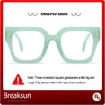 thumbnail image 2 of Fashion Oversized Blue Light Blocking Glasses for Women Men Trendy Big Square Frame Computer Eyeglasses, 2 of 6