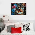 thumbnail image 5 of Orinice cat Canvas Wall Art Prints, Flower Cats Painting Artwork Pictures Print Canvas Wall Decor, Wall Art for Living Room Bedroom Office Decor20''X16'' 16x12in, 5 of 6