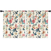 Blackout Kids Curtains,Pioneer Flower Childrens Insulated Curtains Set Of 2,Bedroom Essentials,Toddler Room Decor 52x63in(132x160cm)