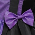 thumbnail image 6 of Mercatoo Halloween Girls Witch 𝐇ostume with Hat Puff Sleeve 𝐏urple Princess 𝐅ancy Role Play P𝐚rty Performance Dress Up Set, 6 of 7