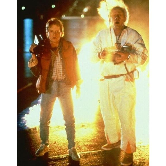 Back To The Future Michael J Fox Christopher Lloyd time travel 16x20 Poster