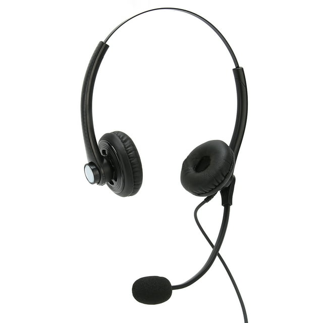 Casque Téléphonique Filaire, Réduction de Bruit, Léger, Casque d'Affaires Binaural pour Centre d'Appels, Prise RJ, Prise Unique 3.5mm, Prise Double 3.5mm, Prise USB