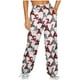 thumbnail image 2 of Pntutb Pantalones con cordón de bolsillo con cintura elástica y estampado navideño para mujer Pntutb Pntutb-6982, 2 of 8