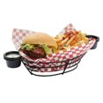thumbnail image 2 of Non-Stick Coating Oval Serving Basket Bread Salad Cake Hamburger Chicken Restaurant Bread Basket Fo, 2 of 5