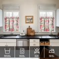 thumbnail image 4 of Kitchen Curtains and Valance Set 24 Inch Tier Pioneer Colorful Floral Curtains Small Drapes for Cafe Living Room Bathroom Farmhouse 3 Pieces Set Rod Pocket, 4 of 6
