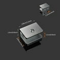 thumbnail image 4 of Yuarrent 4 Uds. Suficientes abrazaderas de vidrio de mano soporte de cerca de pasamanos aleación de aluminio Base plana gafas Clip Clips de Type10 NO10, 4 of 6