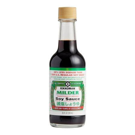 Kikkoman Milder Traditionally Brewed Soy Sauce 8.5 oz. Pack of 3