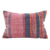 Fennco Styles Bohemian Stripes Cotton Oblong Down Filled Decorative Throw Pillow