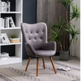thumbnail image 2 of Roundhill Furniture Doarnin Wingback Chair, Gray, 2 of 14