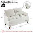 thumbnail image 2 of JURANYAZHU 54.7" Wide Chenille LoveSeat Comfortable Soft-Cushioned for Living Rooms and Small Spaces,White, 2 of 6