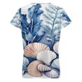 thumbnail image 6 of Oceanic Shell Art Print Women's Blouse Short Sleeve Women's Top T-Shirt Spring Summer Clothes, 6 of 7
