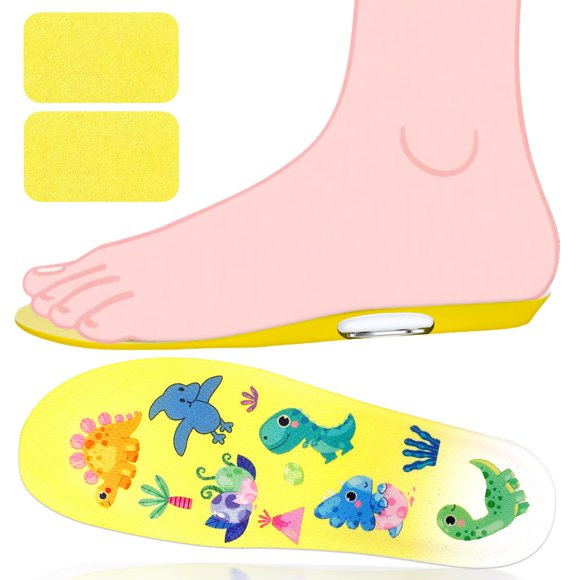 Plantillas Denailey para niños con rastreador AirTag oculto, color amarillo