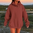 thumbnail image 4 of ylioge S-5X Womens Plus Size Hoodies Fleece Lined Sweatshirts with Pocket Ladies Casual Solid Color Pullover Thermal Athletic Workout Hoodie Tops, 4 of 8