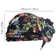 thumbnail image 2 of XASZHN Chapeau de Cancer Tête Ethnique Bohème Floral Turban Multicolore Taille Unique, 2 of 3